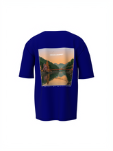 Origin Journey Graphic Unisex Blue Oversized T-Shirt